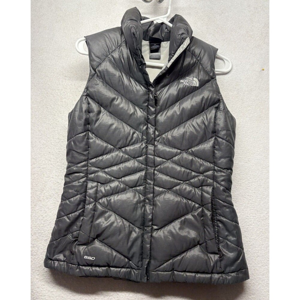 The North Face Aconcagua 550 GOOSE DOWN Puffer Vest Women's SMALL S Gray